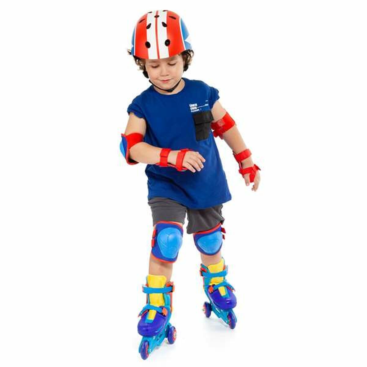 Kit Gomitiere e Ginocchiere Moltó Azzurro M 6 Pezzi